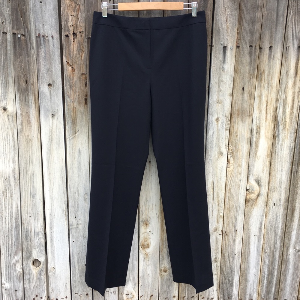 Lafayette 148 New York Italian Stretch Wool Menswear Pant Black 8 - Picture 16 of 16